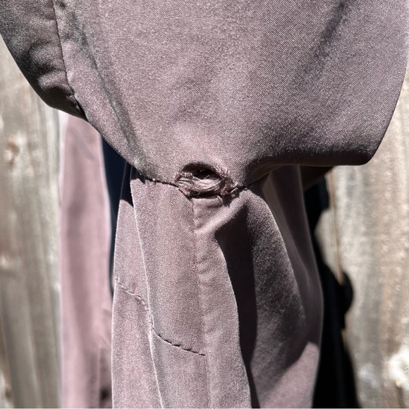 H&M Divided asymmetrical lightweight long zip up hooded trench coat size 6 - Picture 17 of 17